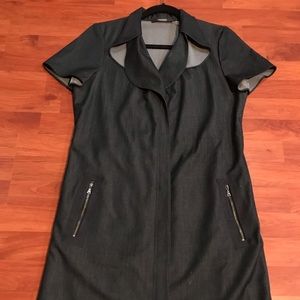 TAHARI Sheath Dark Blue Dress